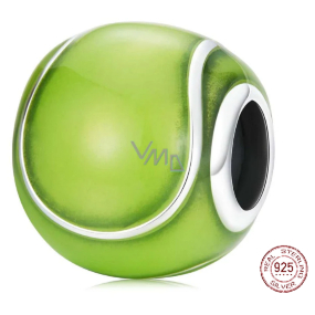 Charme Sterling Silber 925 Tennisball, Perle am Armband Sport