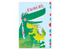 Ditipo Verspielte Geburtstagskarte zur Feier von Snatch, kleines Krokodil 224 x 157 mm