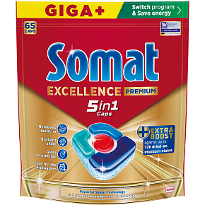 Somat Geschirrspültabs Excellence Premium 5in1, 65 Stück