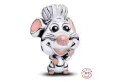 Charm Sterlingové stříbro 925 Disney Pixar Ratatouille Remy - malý šéfkuchař, korálek na náramek zvíře