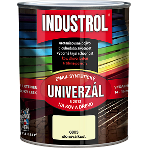 Industrol S2013 Universallack glänzend Farbe für Metall und Holz, 6003 Elfenbein, 600 ml