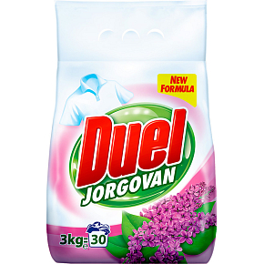 Duel Waschpulver Flieder, 30 Waschgänge, 3 kg Duel Waschpulver Flieder, 30 Waschgänge, 3 kg