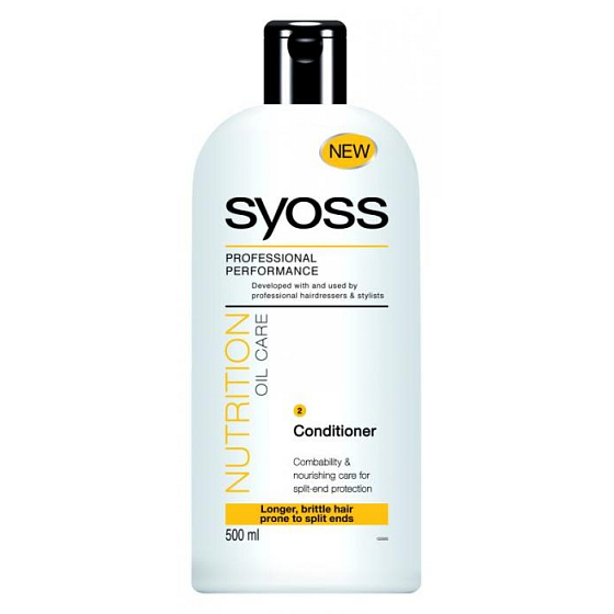 Syoss Nutrition Oil Care verhindert Sprödigkeit, waschbare Haarspülung 500 ml