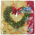 Lambi Papierservietten 3-lagig 33 x 33 cm 20 Stück Weihnachtskranz