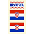 Arch Tattoo Aufkleber auf Gesicht und Körper Kroatien Flagge 3 Motiv
