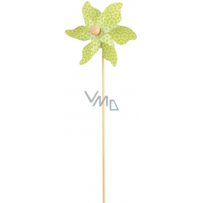 Windrad mit Blüten grün 9 cm + Spieße 1 Stück
