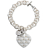 Hoppla! Objekte Matelassé Pearl Armband Armband OPSBR-180 weiß
