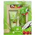 Idc Institute Fruit & Care Duschgel aus Kokosnuss, Limette und Kirsche 100 ml + Körperlotion 60 ml + Nagelfeile 1 Stück, Kosmetikset