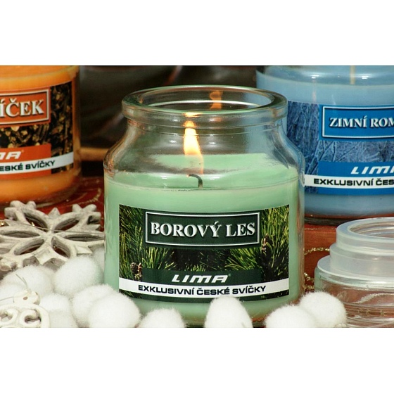 Lima Aroma Dreams Duftkerzenglas aus Pinienwald mit Deckel 120 g