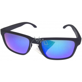 Dudes & Dudettes Sonnenbrille für Kinder schwarz blaugrünes Glas JK4420