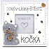 Nekupto Pets Holzschild Home Liebe Glück - Katze 14 x 14 cm