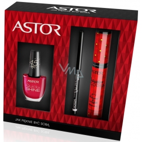 Astor Seduction Codes N3 Volumen & Länge Mascara schwarz 10,5 ml + Augenlinie 1,2 g + Nagellack 8 ml, Kosmetikset