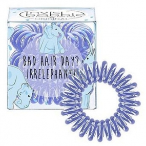 Invisibobble Original Circus Kollektion Irrelephant Original Haargummis klar mit hellblauen Streifen Elefant 3 Stück