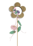 Frühlingsstecker aus Holz 10 cm + Spieß Blume