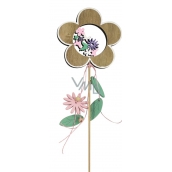 Frühlingsstecker aus Holz 10 cm + Spieß Blume