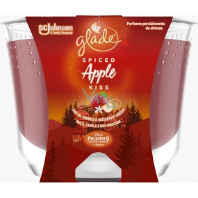 Glade Maxi Spiced Apple Kiss mit dem Duft von Apfel-, Zimt- und Muskatnuss-Duftkerze in einem Glas, Brenndauer bis zu 52 Stunden 224 g