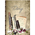 Ditipo Tagebuch Nostalgie Bücher, Blumen B5 17 x 24 cm