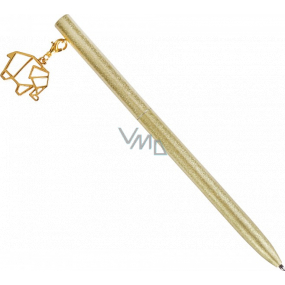 Albi Gold Kugelschreiber mit Elefant 14 cm