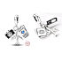 Charm Sterling Silber 925 Reisepass, Flugzeug, Kamera 3in1, Reise-Armband Anhänger