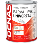 DENAS UNIVERZÁL-LESK deckende Farbe für Holz, Metall und Beton, 0100 weiß, 700 g