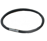 Lanový Magnetický náramek černý, 21,5 cm x 4 mm, unisex