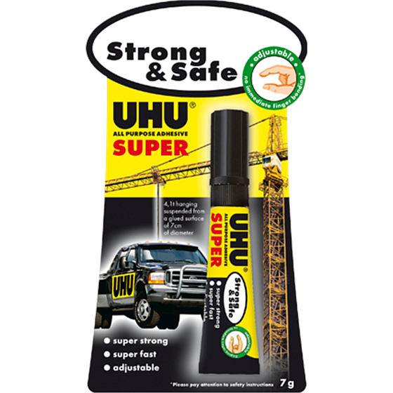 Uhu Alleskleber Super Strong & Safe neuer starker Sekundärkleber der neuen Generation 7 g
