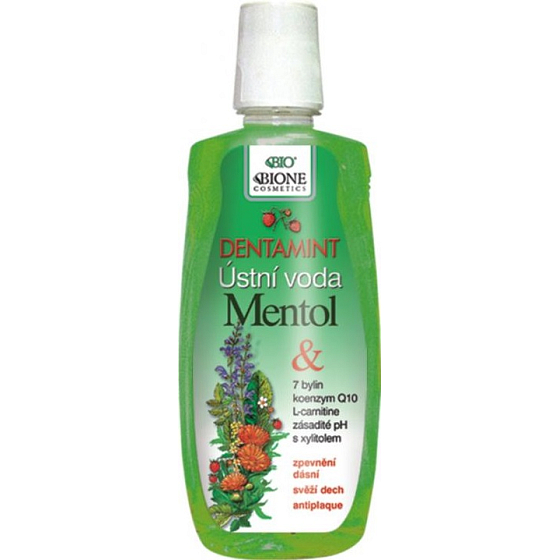 Bione Cosmetics Dentamint Menthol Mundwasser 515 ml