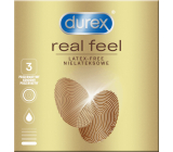 Durex Real Feel Kondom ohne Latex für ein natürliches Hautgefühl, Nennbreite: 56 mm 3 Stück