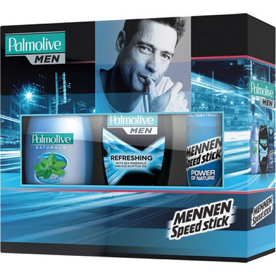 Palmolive Men Duschgel 250 ml + Deodorant Spray 150 ml + Shampoo 200 ml, Kosmetikset