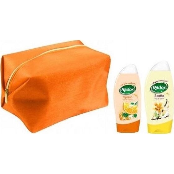 Radox Milch & Vitamin Duschgel 250 ml + Milch & Vanille Duschgel 250 ml + Beutel, Kosmetikset