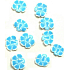 Professionelle Nageldekorationen Blumen blau-weiß 132 1 Packung