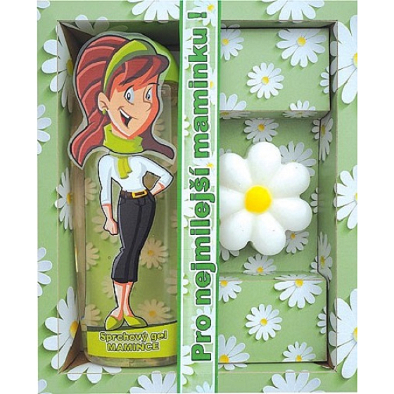 Böhmen Geschenke Für das beste Mutter Duschgel 300 ml + handgemachte Blumenseife 50 g, Kosmetikset