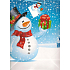 Nekupto Geschenk Papiertüte 32,5 x 26 x 13 cm Blauer Schneemann