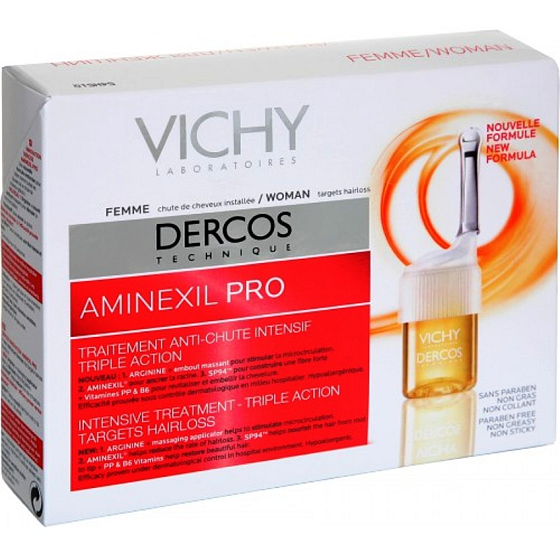 Vichy Dercos Aminexil Pro Intensive Haarausfallbehandlung für Frauen 18 x 6 ml