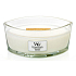 WoodWick Magnolia - Magnolia Duftkerze mit breitem Holzdocht und Glasschiffdeckel 453 g
