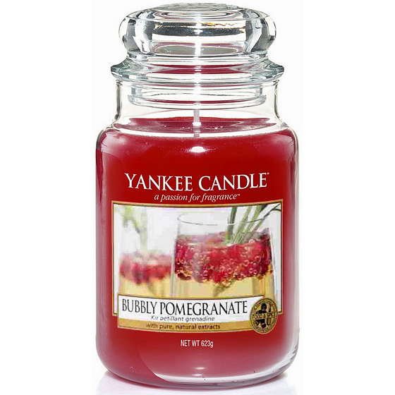 Yankee Candle Bubbly Granatapfel - Sparkling Granatapfel Duftkerze Classic Large Glass 623 g
