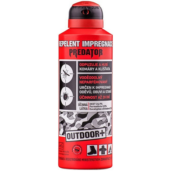 Predator Repellent Outdoor+ wasserfeste Repellent-Imprägnierung wehrt Stechmücken und Zecken ab und tötet sie 200 ml