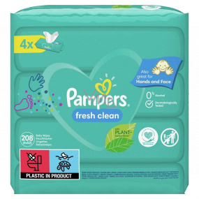 Pampers Fresh Clean Feuchttücher für Kinder 4 x 52 Stück