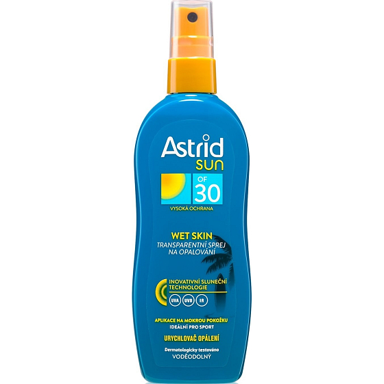 Astrid Sun Wet Skin OF30 transparentes Sonnenspray 150 ml