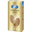 Durex Real Feel latexfreies Kondom für ein natürliches Haut-auf-Haut-Gefühl, nominale Breite: 56 mm 10 Stück