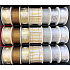 Nekupto Stoff Weihnachtsband Beige Sterne 25 mm x 2,5 m
