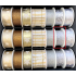 Nekupto Stoff Weihnachtsband Silber Ornamente 25 mm x 2,5 m