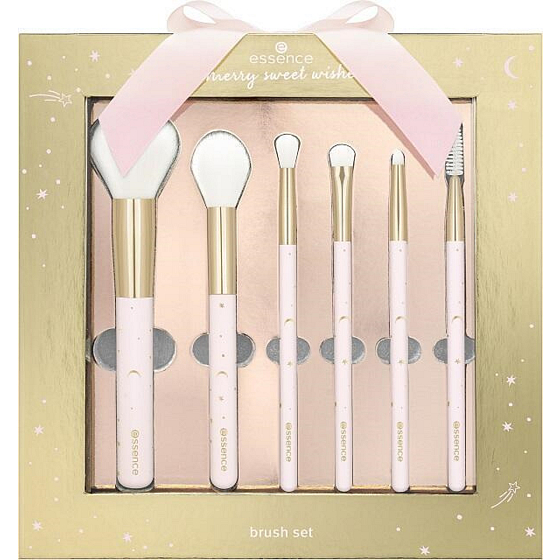Essence Merry Sweet Wishes Kosmetikpinsel-Set mit synthetischen Borsten 6 Stück