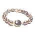 Perle lila unregelmäßig Armband elastisch natürlich 9 x 9 mm / 16 - 17 cm, Symbol der Weiblichkeit, bringt Bewunderung