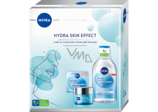 Nivea Hydra Skin Effect Haut Tagesgelcreme mit Hyaluronsäure 50 ml + Mizellenwasser mit Hyaluronsäure 400 ml, Kosmetikset für Frauen