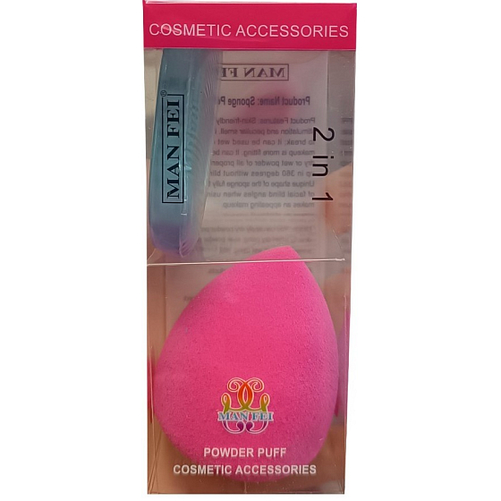 Man Fei Schaumstoff und Silikon Make-up Schwamm 5 cm 2 Stück