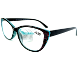 Berkeley Lese-Dioptrienbrille +3,0 Kunststoff schwarz mit farbigen Linien 1 Stück MC2236