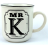 Albi Keramikdose mit Aufschrift Mr K 320 ml