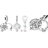 Charm Sterling Silber 925 Magnified Star, 2in1 Weltraum Armband Anhänger