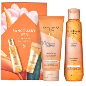 Sanctuary Spa Signature Collection Körperpeeling 100 ml + Duschgel 150 ml, Kosmetikset für Frauen